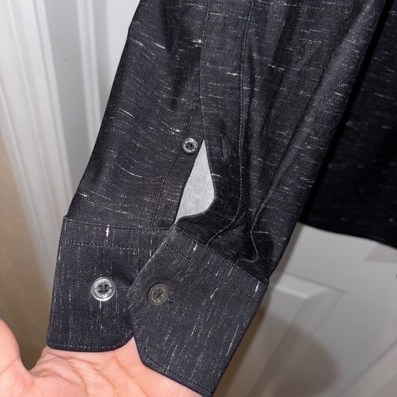 BUGATCHI OoooCotton James Melange OoohCotton Shirt SZ L - Picture 2 of 12